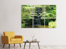 Laden Sie das Bild in den Galerie-Viewer, Leinwandbild 3-teilig Design Wasserfall