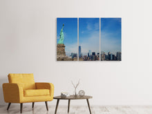 Laden Sie das Bild in den Galerie-Viewer, Leinwandbild 3-teilig Freiheitsstatue NYC