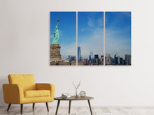 Laden Sie das Bild in den Galerie-Viewer, Leinwandbild 3-teilig Freiheitsstatue NYC