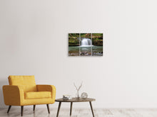 Laden Sie das Bild in den Galerie-Viewer, Leinwandbild 3-teilig Beste Aussicht auf den Wasserfall