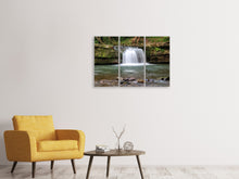 Laden Sie das Bild in den Galerie-Viewer, Leinwandbild 3-teilig Beste Aussicht auf den Wasserfall