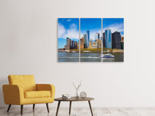 Laden Sie das Bild in den Galerie-Viewer, Leinwandbild 3-teilig Wolkenkratzer in NYC