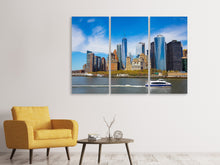 Laden Sie das Bild in den Galerie-Viewer, Leinwandbild 3-teilig Wolkenkratzer in NYC