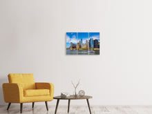 Laden Sie das Bild in den Galerie-Viewer, Leinwandbild 3-teilig Wolkenkratzer in NYC