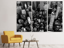 Laden Sie das Bild in den Galerie-Viewer, Leinwandbild 3-teilig New York von oben