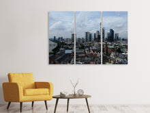 Laden Sie das Bild in den Galerie-Viewer, Leinwandbild 3-teilig Die Dächer von Frankfurt