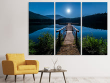 Laden Sie das Bild in den Galerie-Viewer, Leinwandbild 3-teilig Eine Nacht bei Vollmond