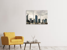 Laden Sie das Bild in den Galerie-Viewer, Leinwandbild 3-teilig Skyline Frankfurt Deutschland