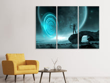Laden Sie das Bild in den Galerie-Viewer, Leinwandbild 3-teilig Fantasy im Universum