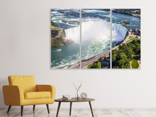 Laden Sie das Bild in den Galerie-Viewer, Leinwandbild 3-teilig Atemberaubender Wasserfall