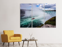 Laden Sie das Bild in den Galerie-Viewer, Leinwandbild 3-teilig Action am Wasserfall