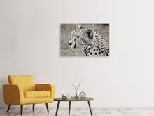 Laden Sie das Bild in den Galerie-Viewer, Leinwandbild 3-teilig Schöner Gepard