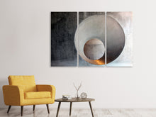 Laden Sie das Bild in den Galerie-Viewer, Leinwandbild 3-teilig Beton Kunst