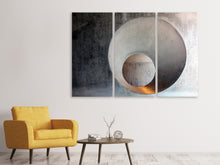 Laden Sie das Bild in den Galerie-Viewer, Leinwandbild 3-teilig Beton Kunst