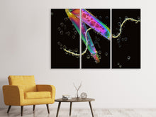 Laden Sie das Bild in den Galerie-Viewer, Leinwandbild 3-teilig Die Kunst des Schneidens