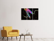 Laden Sie das Bild in den Galerie-Viewer, Leinwandbild 3-teilig Die Kunst des Schneidens