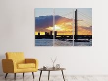 Laden Sie das Bild in den Galerie-Viewer, Leinwandbild 3-teilig Die Rheinbrücke