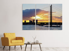Laden Sie das Bild in den Galerie-Viewer, Leinwandbild 3-teilig Die Rheinbrücke