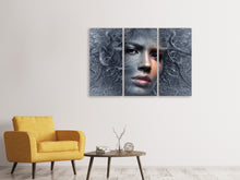 Laden Sie das Bild in den Galerie-Viewer, Leinwandbild 3-teilig Phantasie Gesicht