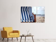 Laden Sie das Bild in den Galerie-Viewer, Leinwandbild 3-teilig Der eigene Strandkorb
