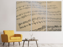 Laden Sie das Bild in den Galerie-Viewer, Leinwandbild 3-teilig Die Musiknoten
