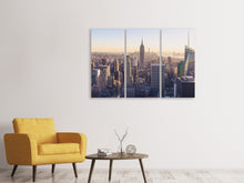 Laden Sie das Bild in den Galerie-Viewer, Leinwandbild 3-teilig New York bei Sonnenaufgang