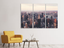 Laden Sie das Bild in den Galerie-Viewer, Leinwandbild 3-teilig Ein Blick auf New York