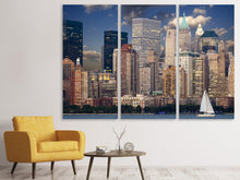 Laden Sie das Bild in den Galerie-Viewer, Leinwandbild 3-teilig Segeltörn New York