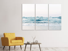 Laden Sie das Bild in den Galerie-Viewer, Leinwandbild 3-teilig Alleine am Strand