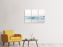 Laden Sie das Bild in den Galerie-Viewer, Leinwandbild 3-teilig Alleine am Strand