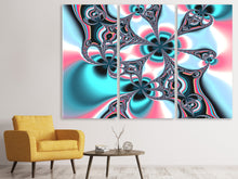 Laden Sie das Bild in den Galerie-Viewer, Leinwandbild 3-teilig Fraktale Kunst