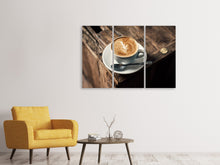 Laden Sie das Bild in den Galerie-Viewer, Leinwandbild 3-teilig Mein Cappuccino