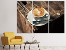 Laden Sie das Bild in den Galerie-Viewer, Leinwandbild 3-teilig Mein Cappuccino