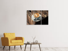 Laden Sie das Bild in den Galerie-Viewer, Leinwandbild 3-teilig Mein Cappuccino