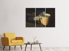 Laden Sie das Bild in den Galerie-Viewer, Leinwandbild 3-teilig Milch-Kaffee