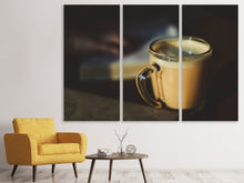 Laden Sie das Bild in den Galerie-Viewer, Leinwandbild 3-teilig Milch-Kaffee