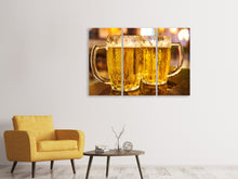 Laden Sie das Bild in den Galerie-Viewer, Leinwandbild 3-teilig 2 Biergläser