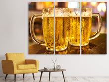 Laden Sie das Bild in den Galerie-Viewer, Leinwandbild 3-teilig 2 Biergläser
