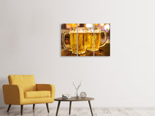Laden Sie das Bild in den Galerie-Viewer, Leinwandbild 3-teilig 2 Biergläser