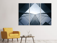 Laden Sie das Bild in den Galerie-Viewer, Leinwandbild 3-teilig Architektur aus Glas