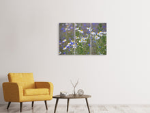 Laden Sie das Bild in den Galerie-Viewer, Leinwandbild 3-teilig Wilde Blumenwiese