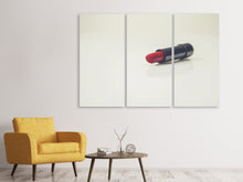 Laden Sie das Bild in den Galerie-Viewer, Leinwandbild 3-teilig Der Lippenstift