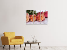 Laden Sie das Bild in den Galerie-Viewer, Leinwandbild 3-teilig Noten der Liebe