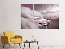 Laden Sie das Bild in den Galerie-Viewer, Leinwandbild 3-teilig Oldtimer im Wüstensand