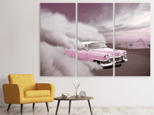 Laden Sie das Bild in den Galerie-Viewer, Leinwandbild 3-teilig Oldtimer im Wüstensand