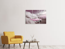 Laden Sie das Bild in den Galerie-Viewer, Leinwandbild 3-teilig Oldtimer im Wüstensand