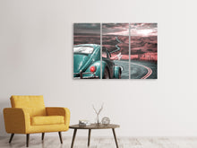 Laden Sie das Bild in den Galerie-Viewer, Leinwandbild 3-teilig Mit dem Oldtimer unterwegs