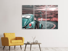 Laden Sie das Bild in den Galerie-Viewer, Leinwandbild 3-teilig Mit dem Oldtimer unterwegs