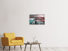 Laden Sie das Bild in den Galerie-Viewer, Leinwandbild 3-teilig Mit dem Oldtimer unterwegs