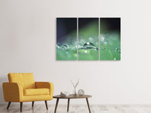 Laden Sie das Bild in den Galerie-Viewer, Leinwandbild 3-teilig Wassertropfen in XXL